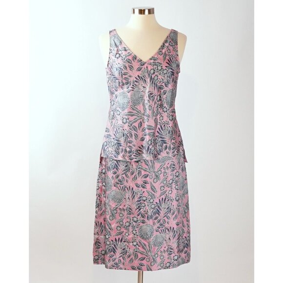 J Crew X Abigail Borg Silk Skirt Tank Set Prairie Rose - Size 6 - NWT - Picture 1 of 11